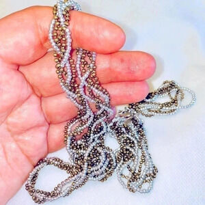 American Eagle  🦅 Outfitters signed necklace with multilayered beads strands